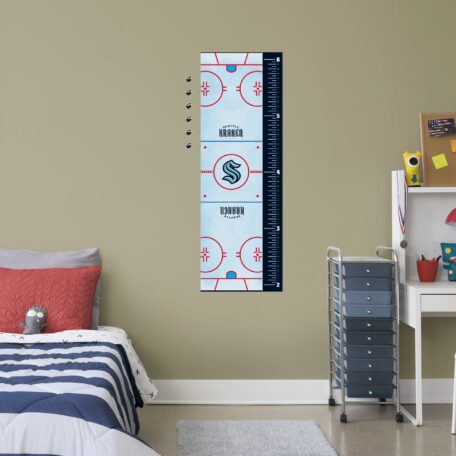 Seattle Kraken: Rink Growth Chart - Officially Licensed NHL Removable Wall Graphic Large by Fathead | Vinyl