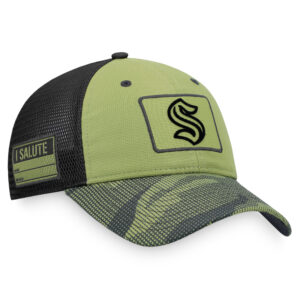 Men's Fanatics Branded Camo/Black Seattle Kraken Military Appreciation Snapback Hat